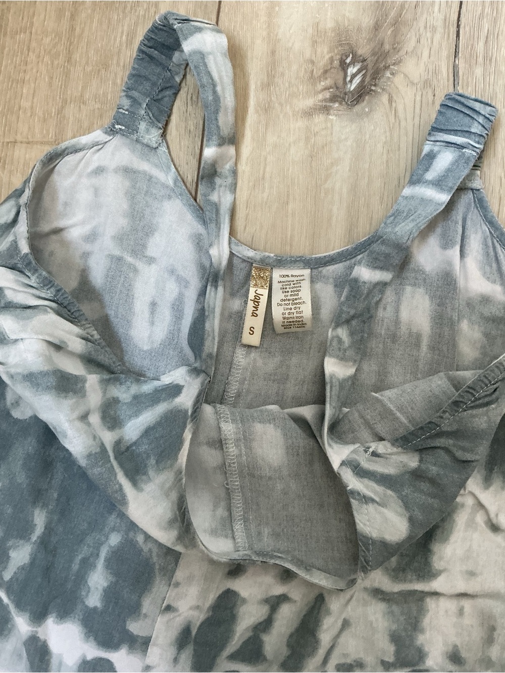 Japna Blue Tie-Dye Ruffle Hem Romper Jumpsuit - Picture 8 of 12